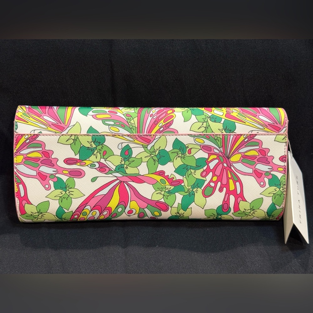 Trina Turk Vibrant Floral Clutch - Pink and Green NWT - Picture 2 of 12